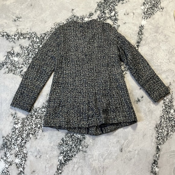 Talbots Jacket Womens Size 2 Petite Boucle Tweed Blue Black Classic Fit Italian - Picture 5 of 8